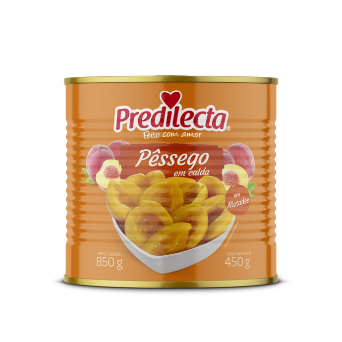 Pessego em Caldo Lata Predilecta 450g